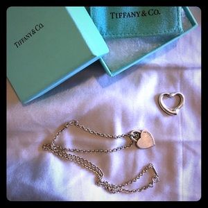 Tiffany and co heart pendant with diamond